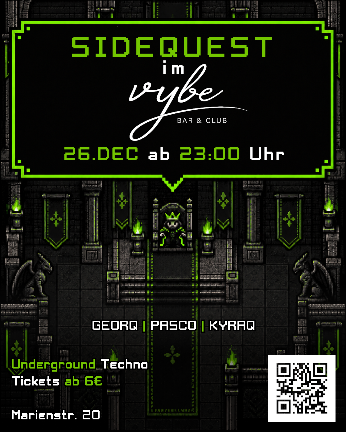 SIDEQUEST im Vybe – Flyer